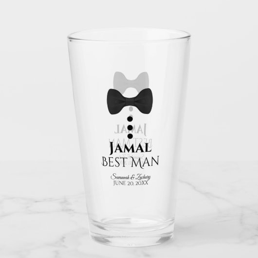 Best Man Wedding Favor Glass Tumbler (Voorkant)
