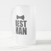 Best Man Wedding Groom Beer Matglas Bierpul (Voorkant links)