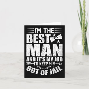 Best Man Wedding Groomsmen Funny Bridal Bachelor P Kaart