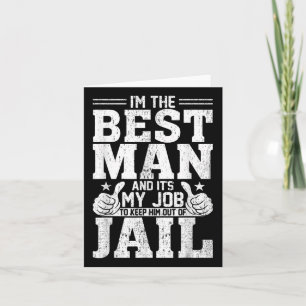 Best Man Wedding Groomsmen Funny Bridal Bachelor P Kaart