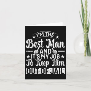 Best Man Wedding Groomsmen Funny Bridal Bachelor P Kaart