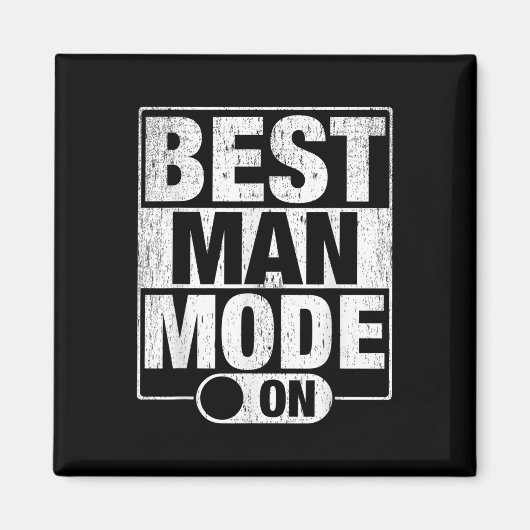 Best Man Wedding Groomsmen Funny Bridal Bachelor P Magneet (Voorkant)