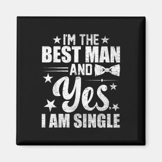 Best Man Wedding Groomsmen Funny Bridal Bachelor P Magneet