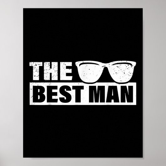 Best Man Wedding Groomsmen Funny Bridal Bachelor P Poster (Voorkant)