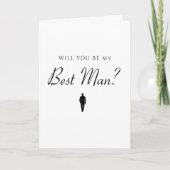 Best Man Wedding Plannen Kaart (Voorkant)