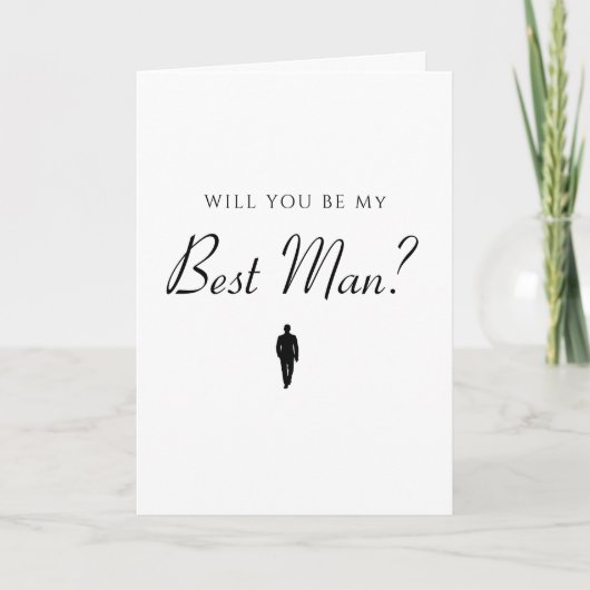 Best Man Wedding Plannen Kaart (Voorkant)