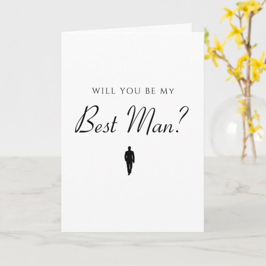 Best Man Wedding Plannen Kaart (Gele Bloem)