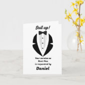 Best Man Wedding Proposal  Kaart (Gele Bloem)