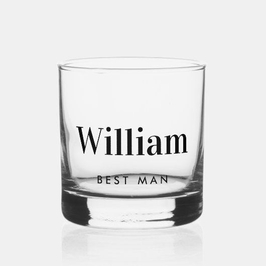 Best Man Wedding Whisky Glas (Voorkant)