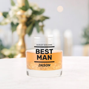 Best Man whiskey drink glasgift voor groomsmen Whisky Glas