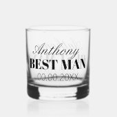 Best Man whisky drink glas bruiloft gunst cadeau (Voorkant)