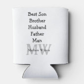 Best man zoon man man vader citaten toevoegen naam blikjeskoeler (Achterkant)