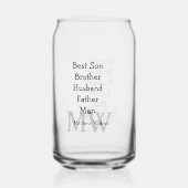Best man zoon man man vader citaten toevoegen naam blikvorm glas (Voorkant)