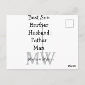 Best man zoon man man vader citaten toevoegen naam briefkaart (Achterkant)