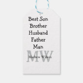 Best man zoon man man vader citaten toevoegen naam cadeaulabel (Achterkant)