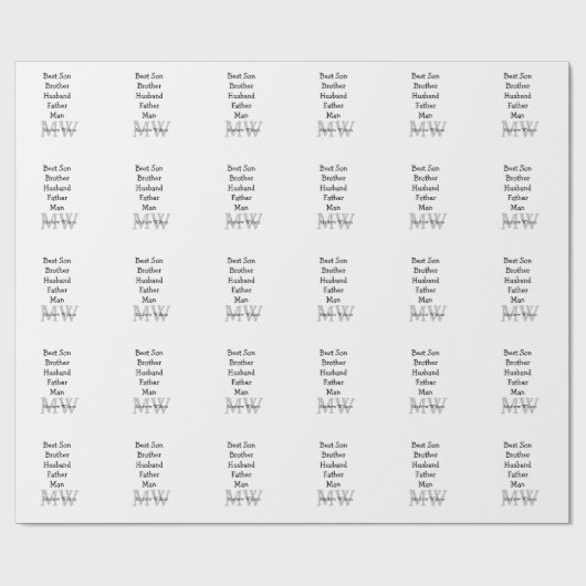 Best man zoon man man vader citaten toevoegen naam cadeaupapier (Vlak)