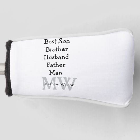 Best man zoon man man vader citaten toevoegen naam golfheadcover (Voorkant)