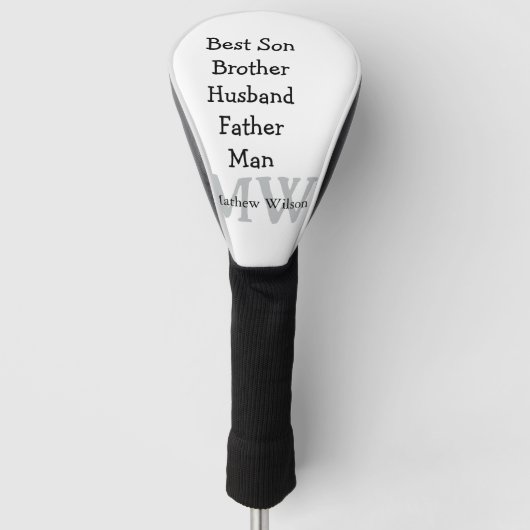 Best man zoon man man vader citaten toevoegen naam golfheadcover (Voorkant)