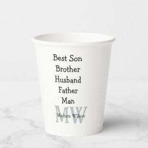 Best man zoon man man vader citaten toevoegen naam papieren bekers