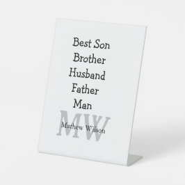 Best man zoon man man vader citaten toevoegen naam reclamebord met voetstuk