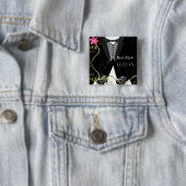 Best ManTuxedo Bow Stropdas Tennis Shoe Wedding Ba Vierkante Button 5,1 Cm (In situ)