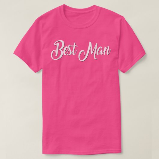 Best ManWhite Wedding Bride Groom Bachelor Party T-shirt (Design voorkant)