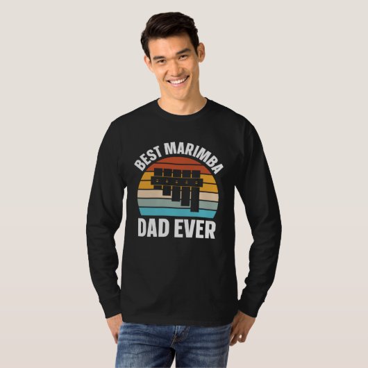 Best Marimba Dad Instrument Musician Retro T-shirt (Voorkant volledig)