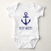 Best Mates Anchor Matching Dog en Baby Romper (Voorkant)