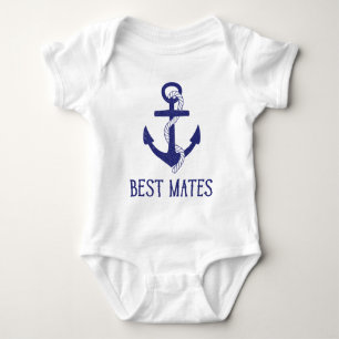 Best Mates Anchor Matching Dog en Baby Romper