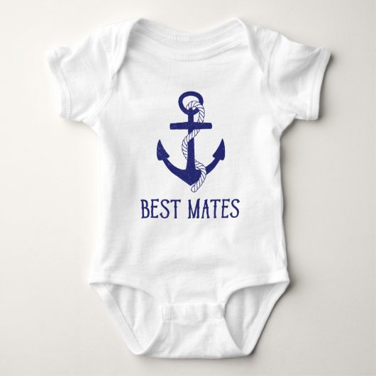 Best Mates Anchor Matching Dog en Baby Romper (Voorkant)