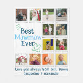 Best Mawmaw Family Photo Collage Fleece Deken (Voorkant)