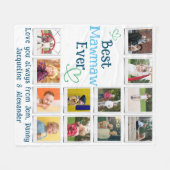 Best Mawmaw Family Photo Collage Fleece Deken (Voorkant (Horizontaal))