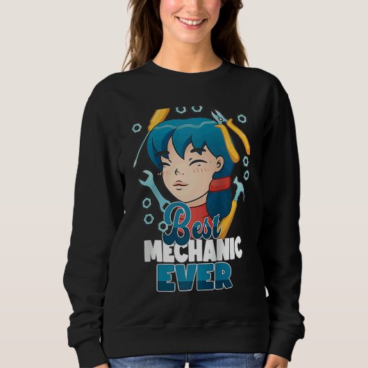 Best Mechanic Ever Girl Mom Car Hobby Garage Tools Trui (Voorkant)