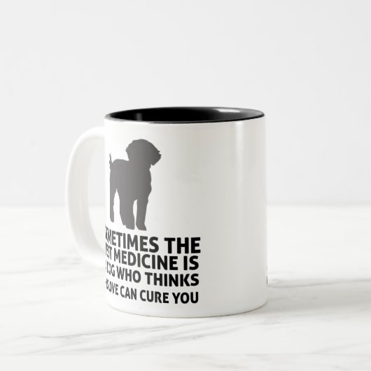 Best Medicine Doodle Service Dog 11 oz. Mok (Voorkant links)