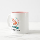 Best Meema Ever Grandma Gift Tweekleurige Koffiemok (Voorkant links)