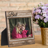 Best Meemaw Ever Custom Photo Rustic Wood Fotoplaat