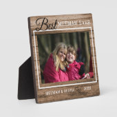 Best Meemaw Ever Custom Photo Rustic Wood Fotoplaat (Voorkant)