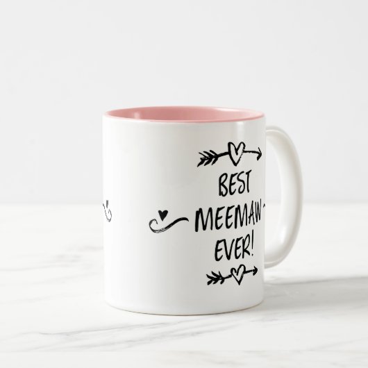 Best MeeMaw Ever Tweekleurige Koffiemok (Voorkant rechts)