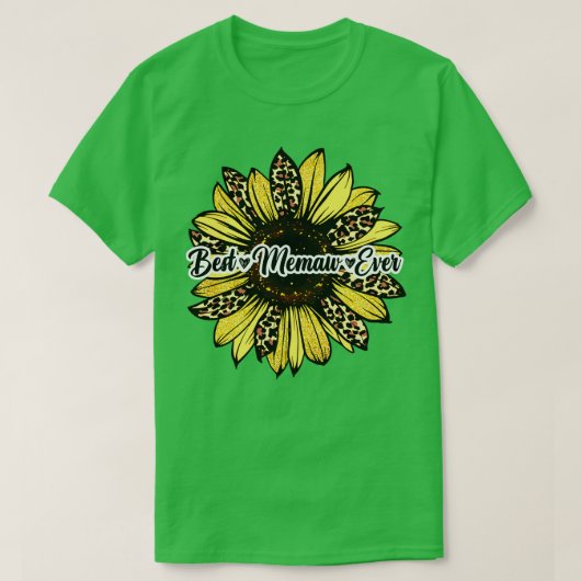 Best Memaw Ever Sunflower Memaw Moederdag T-shirt (Design voorkant)