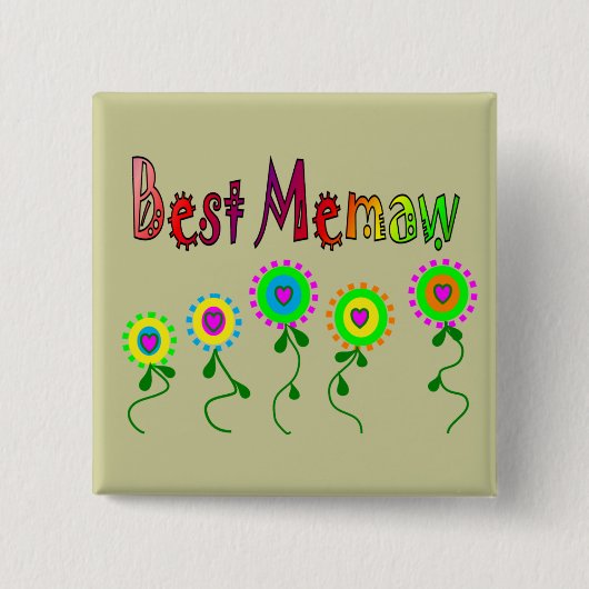 Best Memaw Gifts Vierkante Button 5,1 Cm (Voorkant)