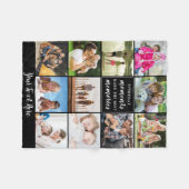 Best Memories Gezegde 11 Foto Collage Persoonlijk Fleece Deken (Voorkant (Horizontaal))