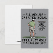 Best Men Play Golf Eighties Funny Golfer Golfing  Kaart (Voorkant / Achterkant)