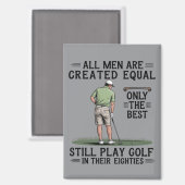 Best Men Play Golf Eighties Funny Golfer Golfing Magneet (Voorkant / Achterkant)