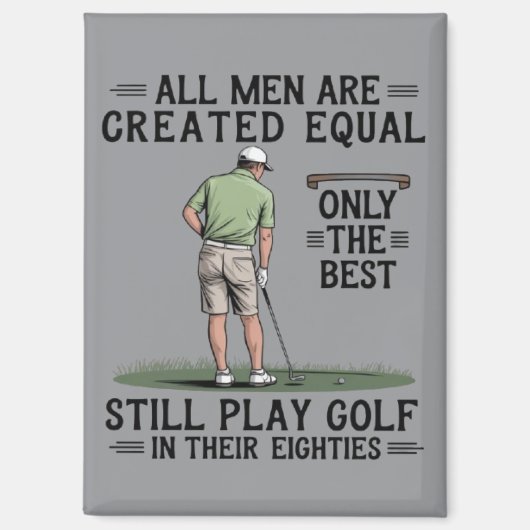 Best Men Play Golf Eighties Funny Golfer Golfing Magneet (Voorkant)