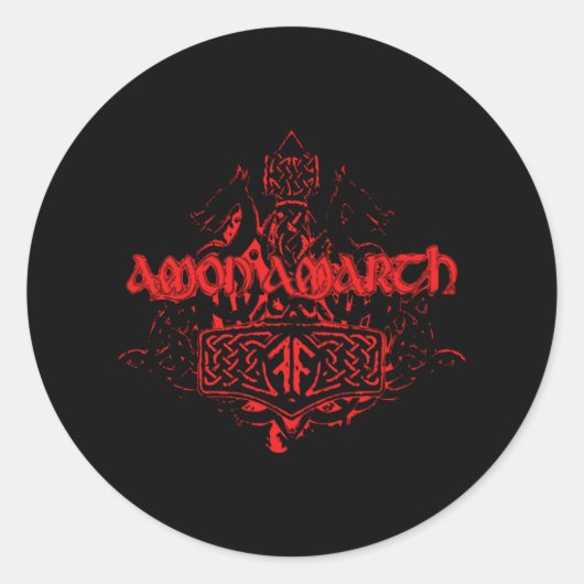 Best Merch of Amon Amarth Music Legends Ronde Sticker (Voorkant)