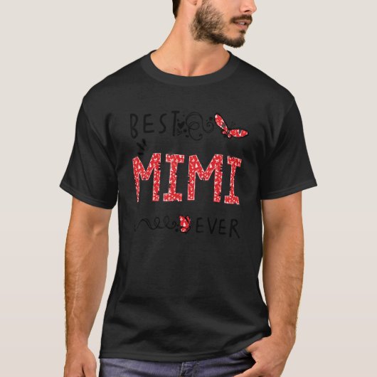 Best Mimi Ever Butterfly  Best Grandma Ever  Chris T-shirt (Voorkant)
