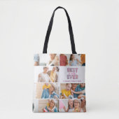 Best Mimi Ever Floral 7 Photo Collage Tote Bag (Voorkant)