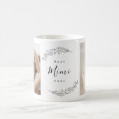 Best Mimi Ever Floral WreatPhoto Coffee Mok (Center)