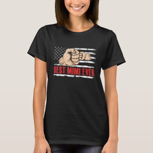 Best Mimi Ever US American Flag 4th Of July T-shirt (Voorkant)
