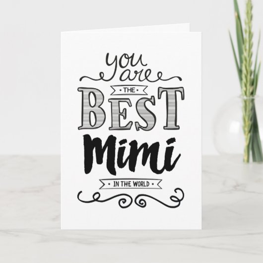 Best Mimi in World Birthday Kaart (Voorkant)